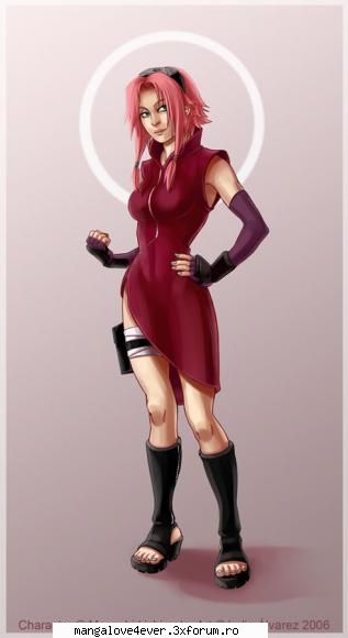e frumoasa si sakura si ce nu prea imi place la ea e ca are topeu sa-i spona lu naruto si lee